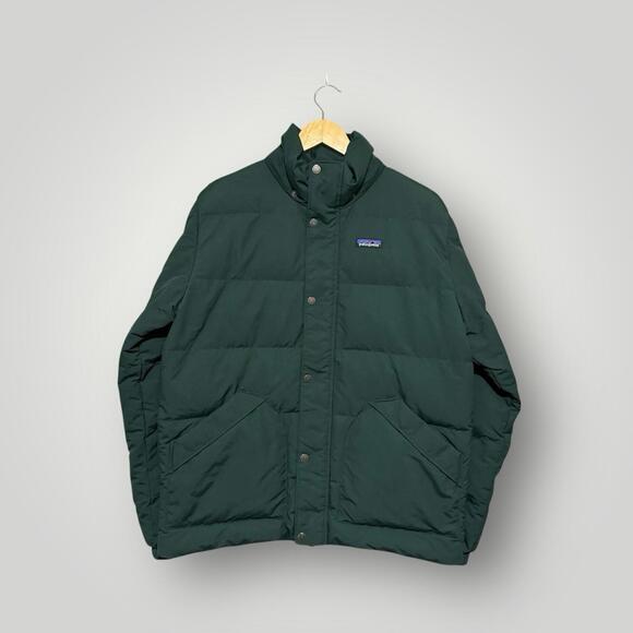 Patagonia Other - Vintage Patagonia Down Puffer Jacket Green Snap Button M Insulated Outdoor Mens